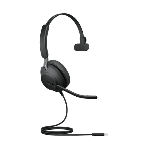 Jabra Evolve2 40 SE Headset Wired Head-band Calls/Music USB Type-C Black Jabra Evolve2 40 SE Headset Wired Head-band Calls/Music USB Type-C Black